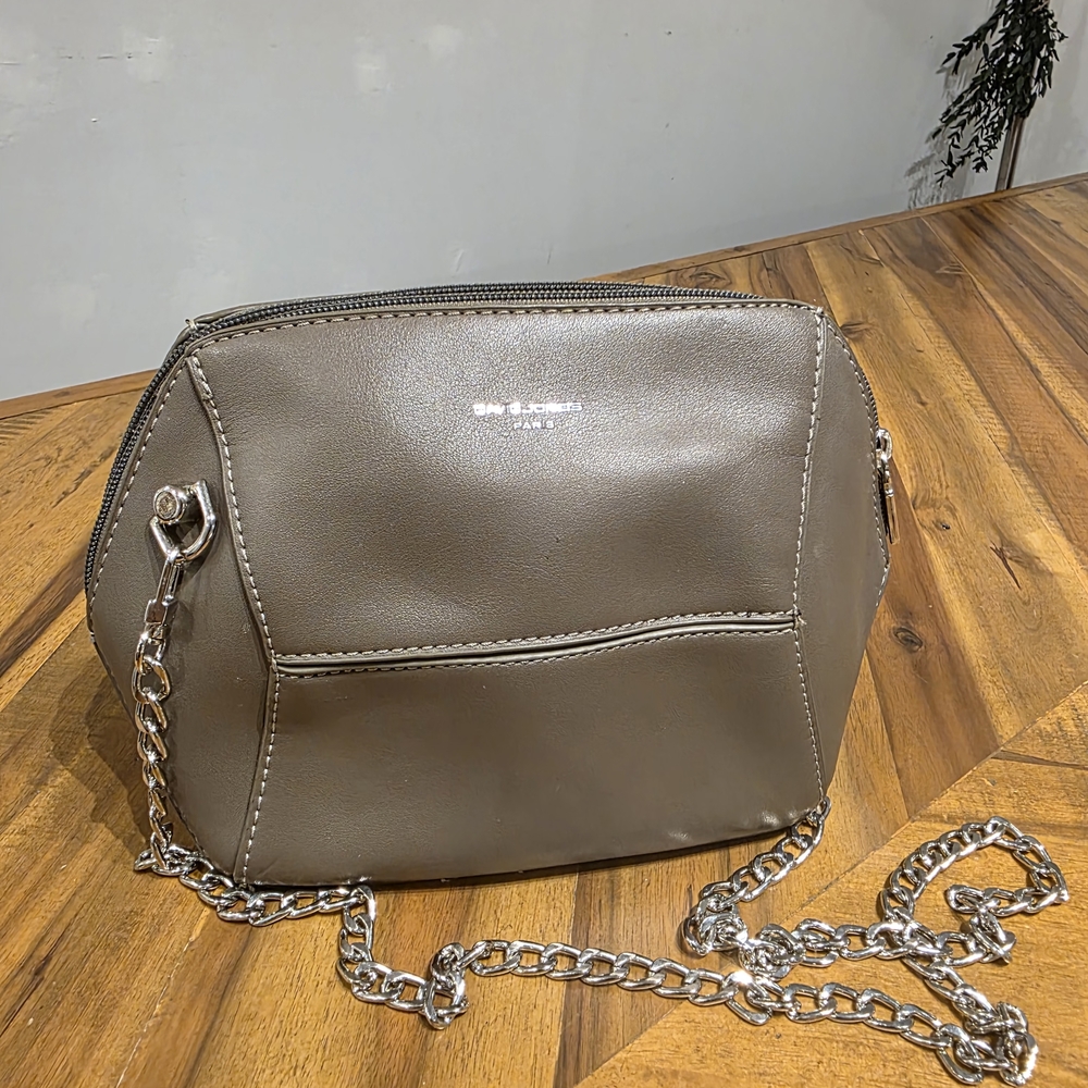 David Jones Taupe Crossbody Bag